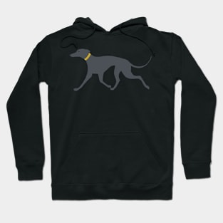 Trotting greyhound dog v1 Hoodie